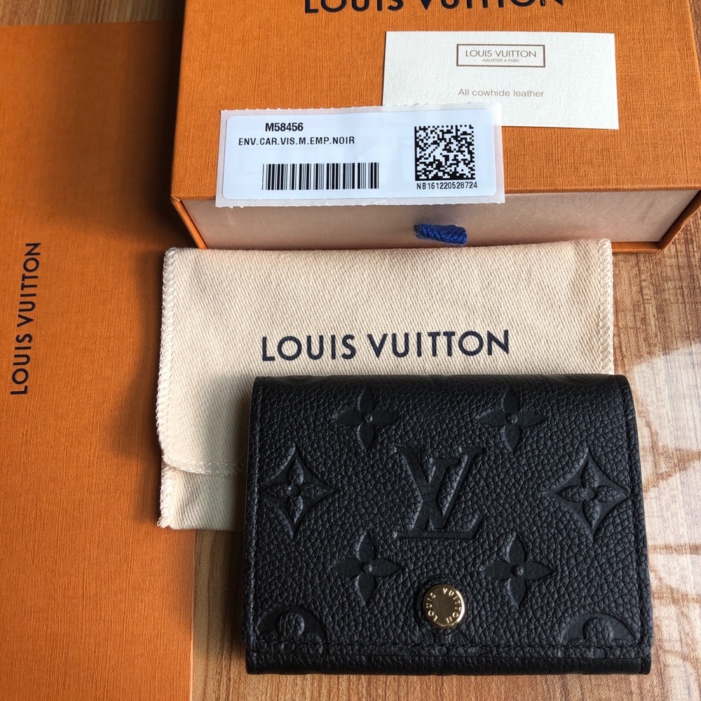 Louis Vuitton Card Holder Wallet Empreinte Noir
